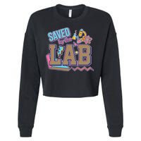 Funny School Lab Week Saved By The Lab Cropped Pullover Crew