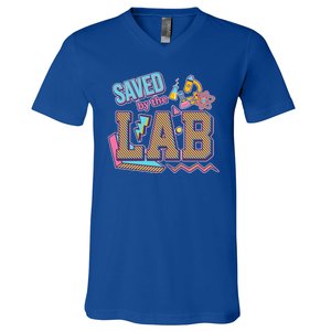 Funny School Lab Week Saved By The Lab V-Neck T-Shirt