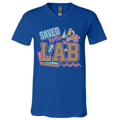 Funny School Lab Week Saved By The Lab V-Neck T-Shirt