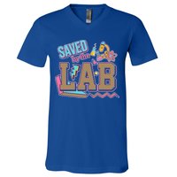Funny School Lab Week Saved By The Lab V-Neck T-Shirt