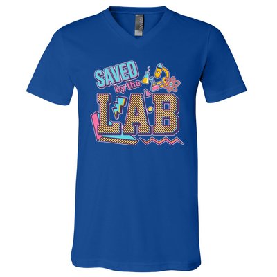 Funny School Lab Week Saved By The Lab V-Neck T-Shirt