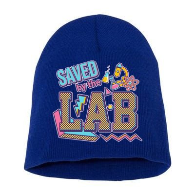Funny School Lab Week Saved By The Lab Short Acrylic Beanie