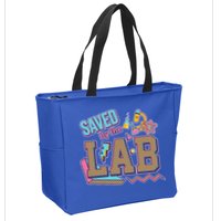 Funny School Lab Week Saved By The Lab Zip Tote Bag