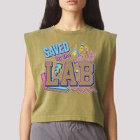 Funny School Lab Week Saved By The Lab Garment-Dyed Women's Muscle Tee