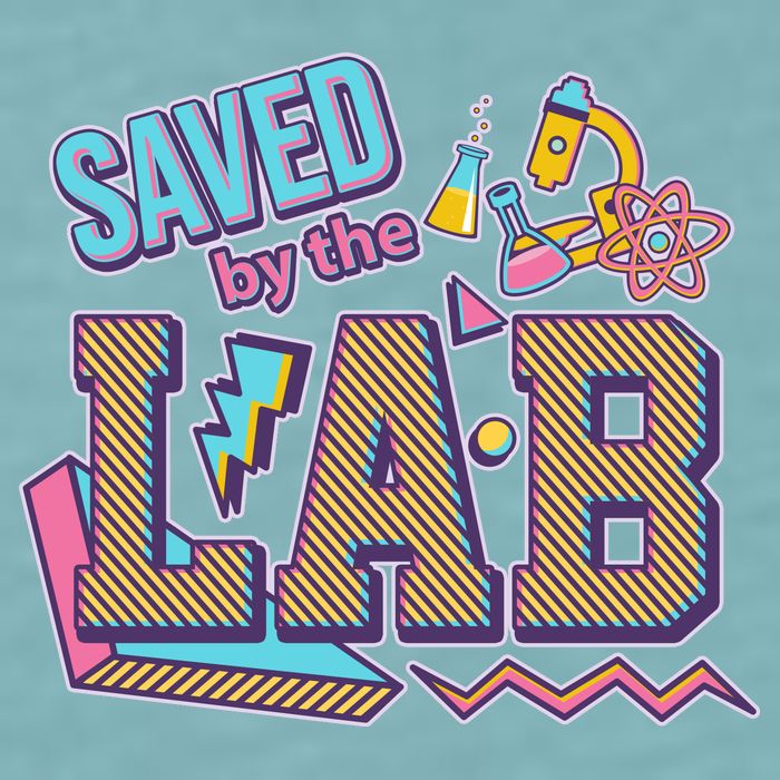 Funny School Lab Week Saved By The Lab Sueded Cloud Jersey T-Shirt