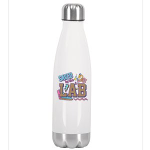 Funny School Lab Week Saved By The Lab Stainless Steel Insulated Water Bottle