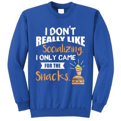 Funny Snack Lover 'I Don't Really Like Socializing ' Gift Sweatshirt