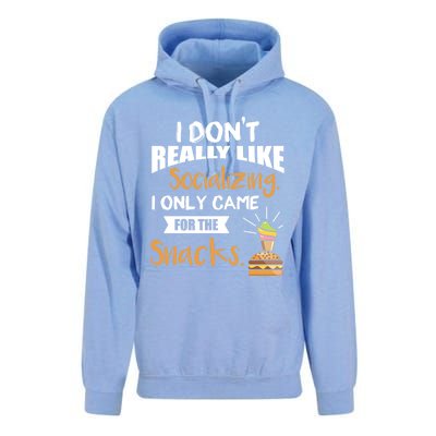 Funny Snack Lover 'I Don't Really Like Socializing ' Gift Unisex Surf Hoodie