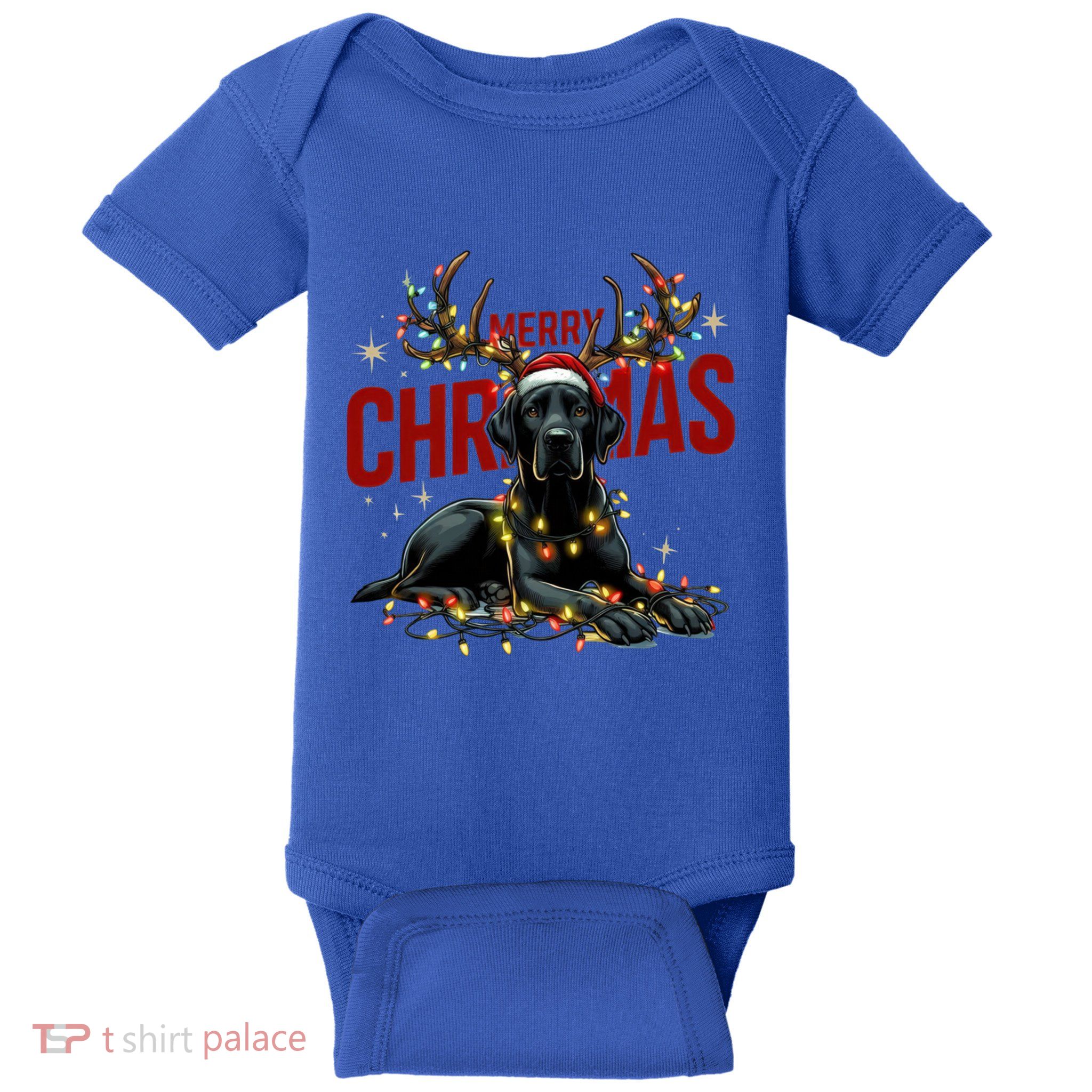 Funny Santa Labrador Retriever Christmas Lights Dog Lover Cute Gift Baby Bodysuit
