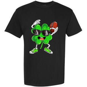 Football Shamrock Lucky Clover Irish St Patrick's Day b.o.y.s Garment-Dyed Heavyweight T-Shirt