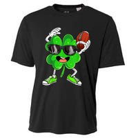 Football Shamrock Lucky Clover Irish St Patrick's Day b.o.y.s Cooling Performance Crew T-Shirt