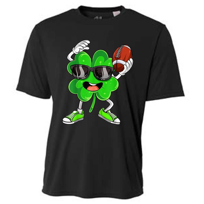 Football Shamrock Lucky Clover Irish St Patrick's Day b.o.y.s Cooling Performance Crew T-Shirt