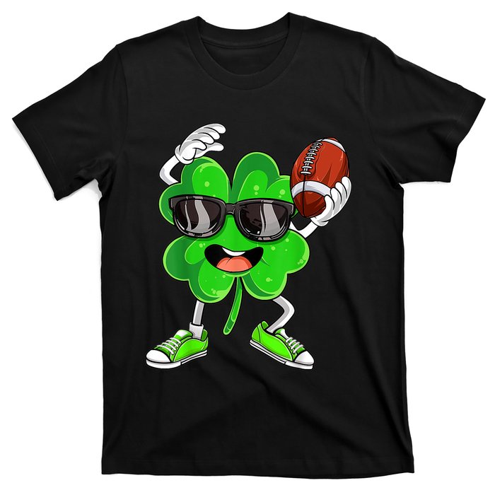 Football Shamrock Lucky Clover Irish St Patrick's Day b.o.y.s T-Shirt