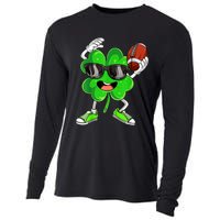 Football Shamrock Lucky Clover Irish St Patrick's Day b.o.y.s Cooling Performance Long Sleeve Crew