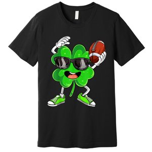 Football Shamrock Lucky Clover Irish St Patrick's Day b.o.y.s Premium T-Shirt