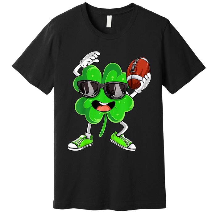 Football Shamrock Lucky Clover Irish St Patrick's Day b.o.y.s Premium T-Shirt