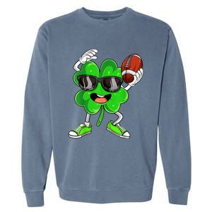 Football Shamrock Lucky Clover Irish St Patrick's Day b.o.y.s Garment-Dyed Sweatshirt