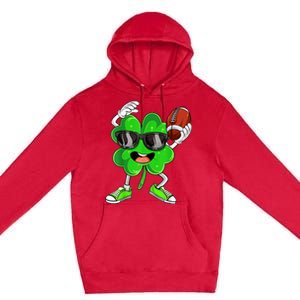 Football Shamrock Lucky Clover Irish St Patrick's Day b.o.y.s Premium Pullover Hoodie