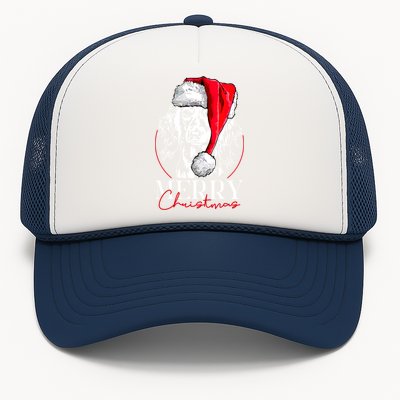 Funny Santa Longhaired Dachshund Merry Christmas Dog Mom Dog Gift Trucker Hat