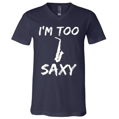 Funny Saxophone Lover Birthday Christmas Gift Idea V-Neck T-Shirt