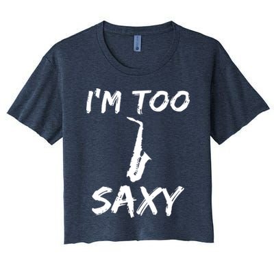 Funny Saxophone Lover Birthday Christmas Gift Idea Crop Top