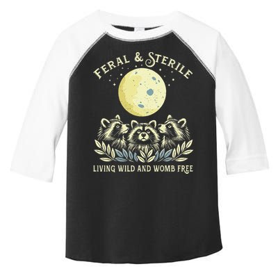 Feral & Sterile Living Wild And Womb Free Funny Racoon Retro Toddler Fine Jersey T-Shirt
