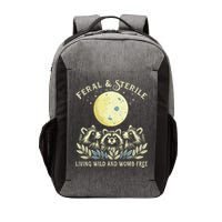 Feral & Sterile Living Wild And Womb Free Funny Racoon Retro Vector Backpack