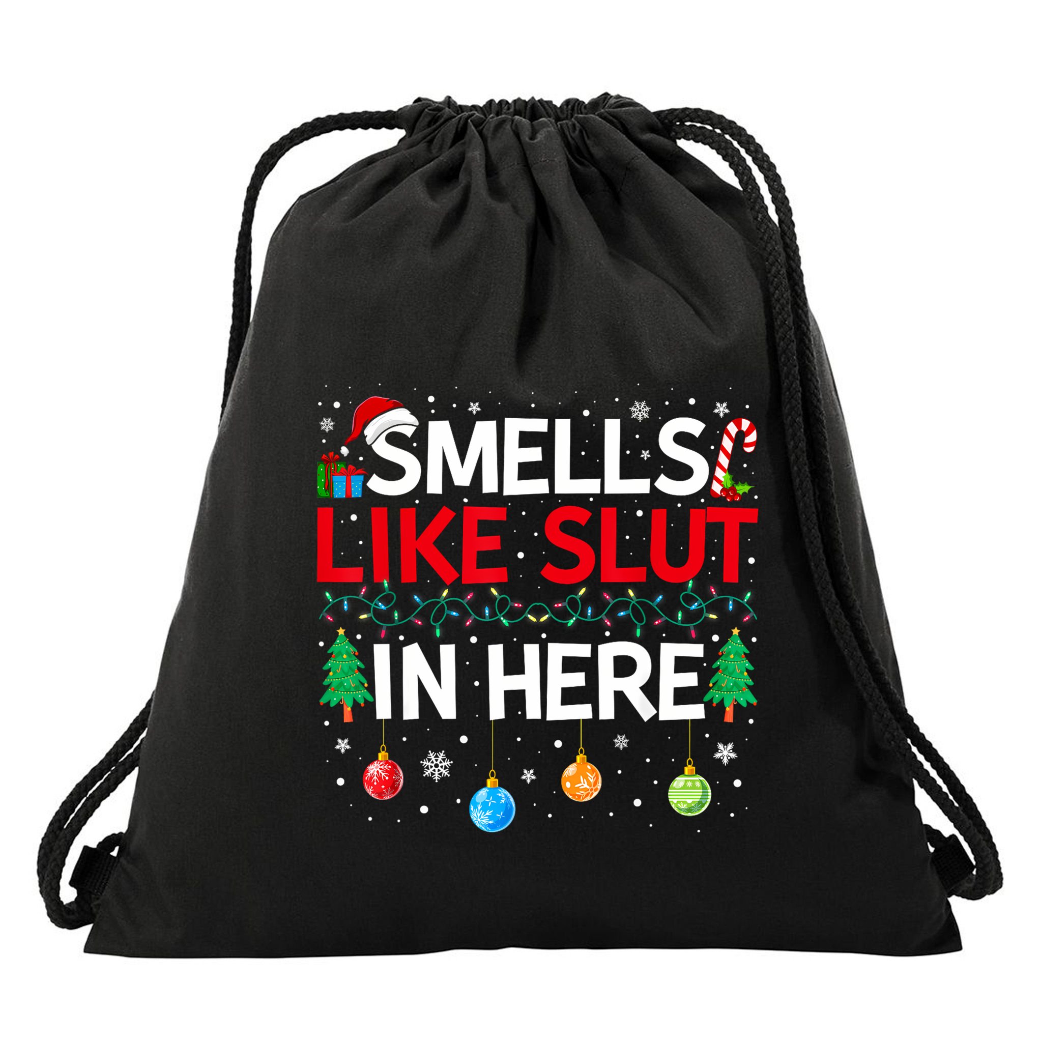 Funny Smells Like Slut In Here Embarrassing Women Adult Meme Drawstring Bag
