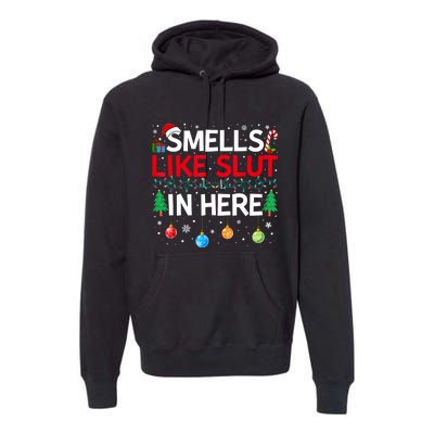 Funny Smells Like Slut In Here Embarrassing Women Adult Meme Premium Hoodie