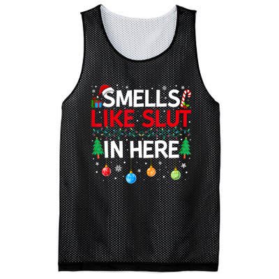 Funny Smells Like Slut In Here Embarrassing Women Adult Meme Mesh Reversible Basketball Jersey Tank