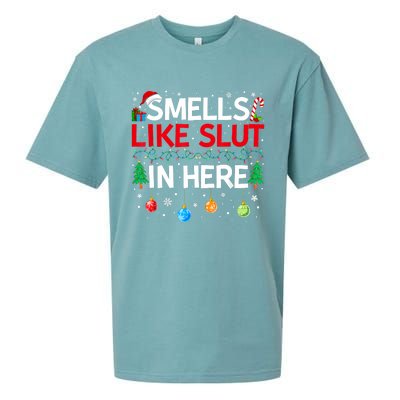 Funny Smells Like Slut In Here Embarrassing Women Adult Meme Sueded Cloud Jersey T-Shirt