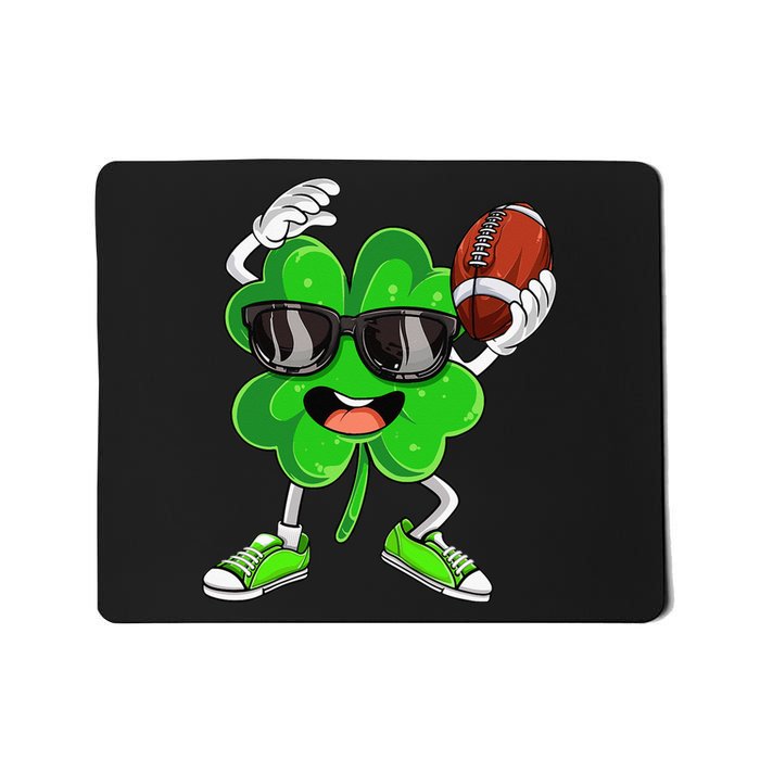 Football Shamrock Lucky Clover Irish St Patrick's Day Mousepad