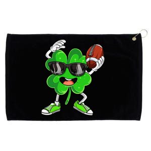 Football Shamrock Lucky Clover Irish St Patrick's Day Grommeted Golf Towel