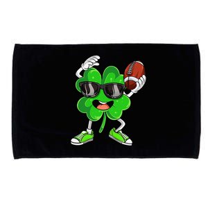 Football Shamrock Lucky Clover Irish St Patrick's Day Microfiber Hand Towel