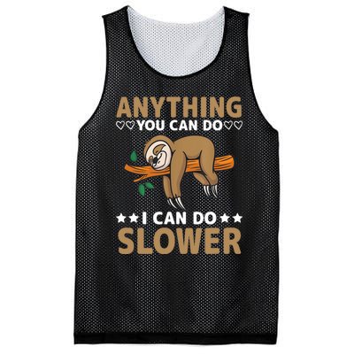 Funny Sloth, Lazy Person, Funny Lazy Mesh Reversible Basketball Jersey Tank