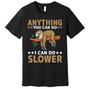 Funny Sloth, Lazy Person, Funny Lazy Premium T-Shirt