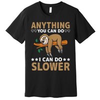 Funny Sloth, Lazy Person, Funny Lazy Premium T-Shirt