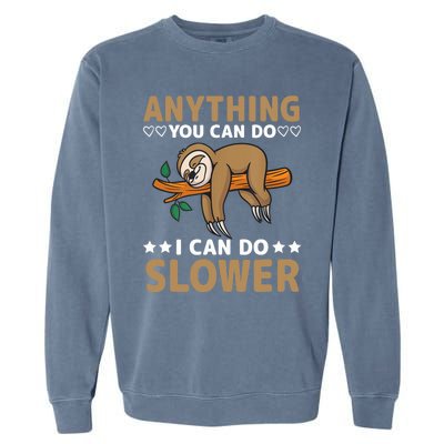 Funny Sloth, Lazy Person, Funny Lazy Garment-Dyed Sweatshirt