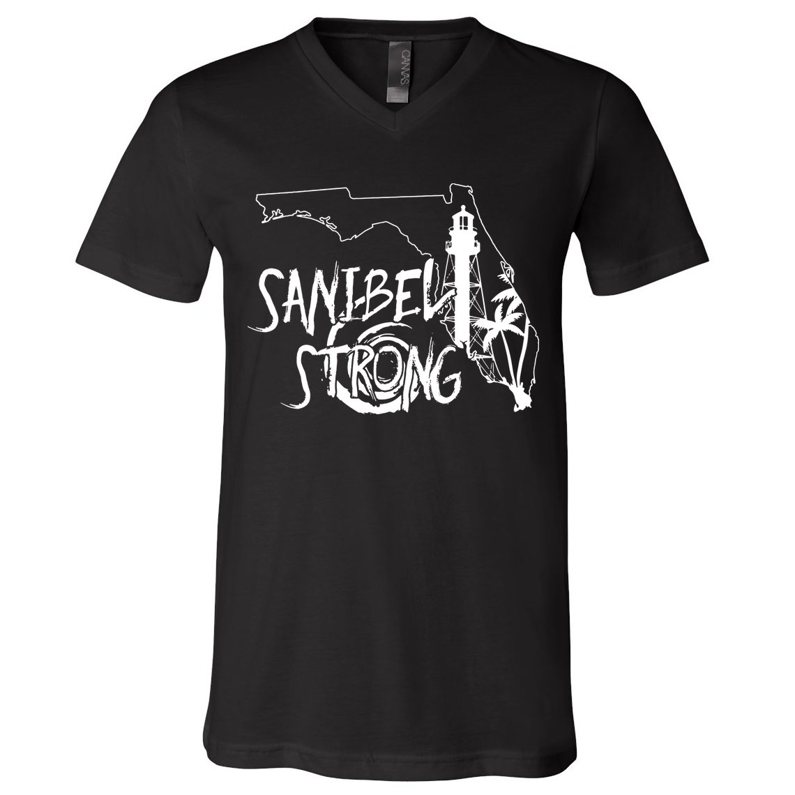 Florida Strong Lighthouse Florida Donation V-Neck T-Shirt