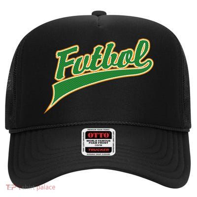 Futbol Sport Logo High Crown Mesh Back Trucker Hat