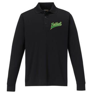 Futbol Sport Logo Performance Long Sleeve Polo