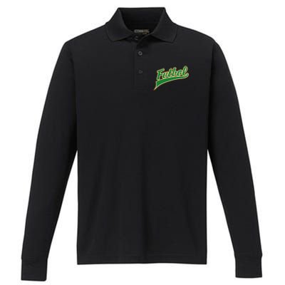 Futbol Sport Logo Performance Long Sleeve Polo