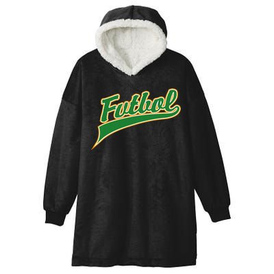 Futbol Sport Logo Hooded Wearable Blanket