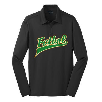 Futbol Sport Logo Silk Touch Performance Long Sleeve Polo