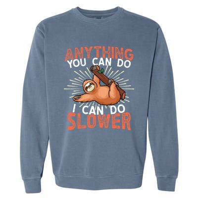 Funny Sloth, Lazy Person, Funny Lazy Garment-Dyed Sweatshirt