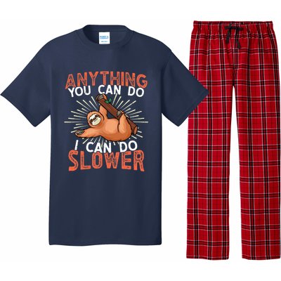 Funny Sloth, Lazy Person, Funny Lazy Pajama Set