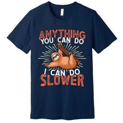 Funny Sloth, Lazy Person, Funny Lazy Premium T-Shirt