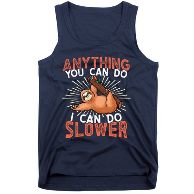 Funny Sloth, Lazy Person, Funny Lazy Tank Top