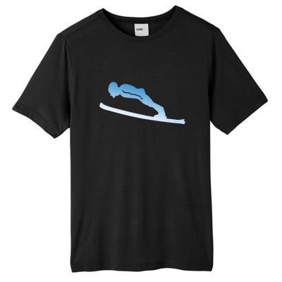 Funny Skiing Lover Gift For Skier Tall Fusion ChromaSoft Performance T-Shirt