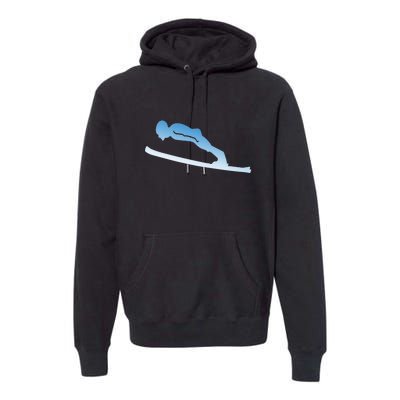 Funny Skiing Lover Gift For Skier Premium Hoodie